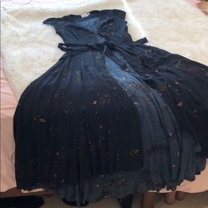 AG Floral Wrap Maxi Dress